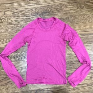 LuluLemon Swiftly Tech L/S Shirt *Race Length [Size: 0, Color: Sonic Pink]
